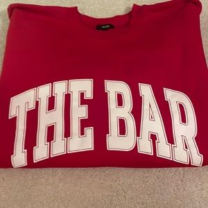 THE BAR crewneck - Ruby red - XL